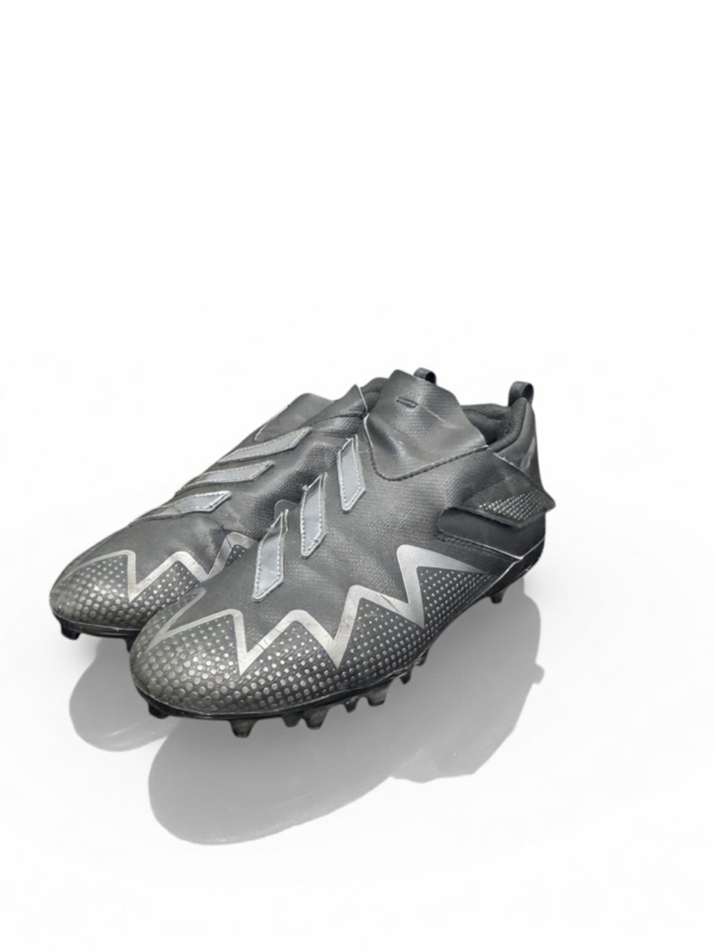 adidas Men's Gray Soccer Cleats with Silver Accents